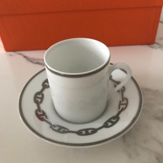 エルメス(HERMES)のエルメス シェーヌダンクル プラチナ デミカップ ペア(グラス/カップ)