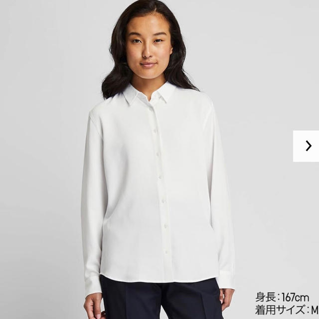 UNIQLO(ユニクロ)の【新品未使用】ユニクロ レーヨンブラウス Lサイズ レディースのトップス(シャツ/ブラウス(長袖/七分))の商品写真