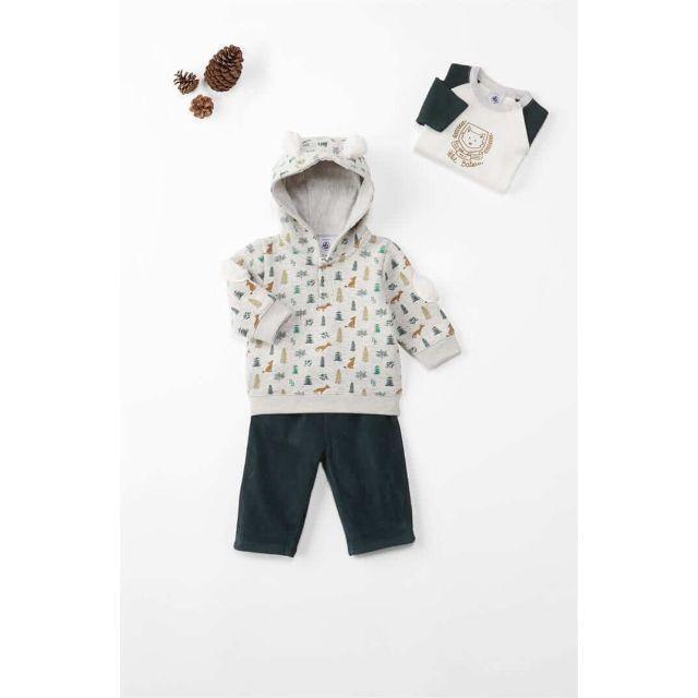 PETIT BATEAU(プチバトー)のYURI様専用♡18m プチバトー 耳付き柄長袖プルオーバー キッズ/ベビー/マタニティのベビー服(~85cm)(トレーナー)の商品写真