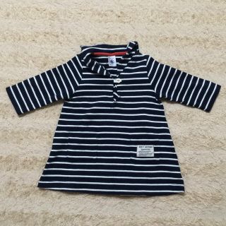 プチバトー(PETIT BATEAU)のPETITBATEAUボーダーワンピース(ワンピース)