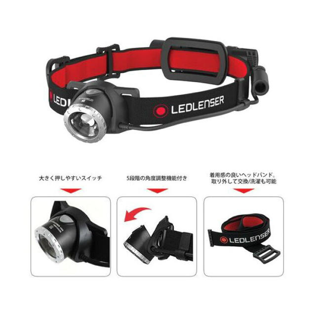 LEDLENSER(レッドレンザー)のレッドレンザー充電式LEDヘッドライト スポーツ/アウトドアのアウトドア(ライト/ランタン)の商品写真