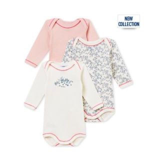 プチバトー(PETIT BATEAU)のCoco様専用♡24m プチバトー プリント＆カラー長袖ボディ3枚組(肌着/下着)