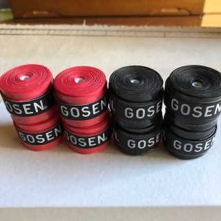 ゴーセン(GOSEN)のGOSENグリップテープ 黒と赤4個ずつ 計8個(バドミントン)