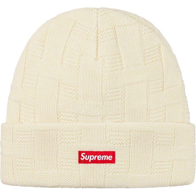 Supreme Basket Weave Beanie Natural