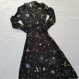 ザラ(ZARA)のZARA 宇宙ワンピース(ロングワンピース/マキシワンピース)