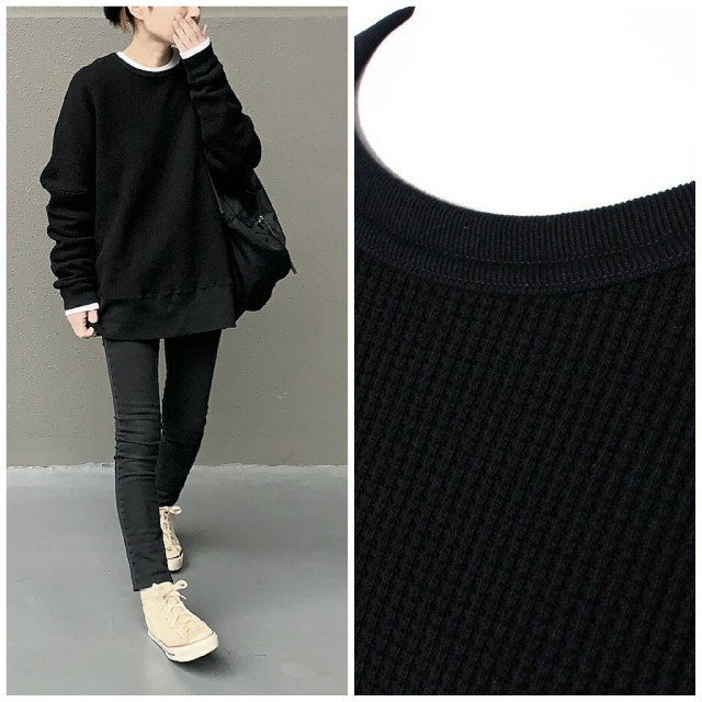 JOURNAL STANDARD(ジャーナルスタンダード)のotii original black waffle pullover

 レディースのトップス(カットソー(長袖/七分))の商品写真