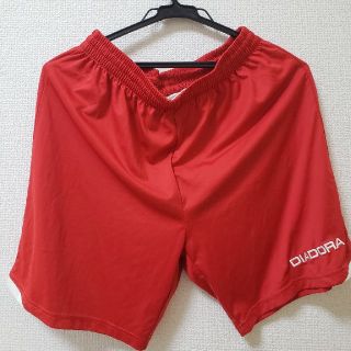 ディアドラ(DIADORA)のDIADORA ハーフパンツ サッカー Ｏサイズ レッド(ウェア)