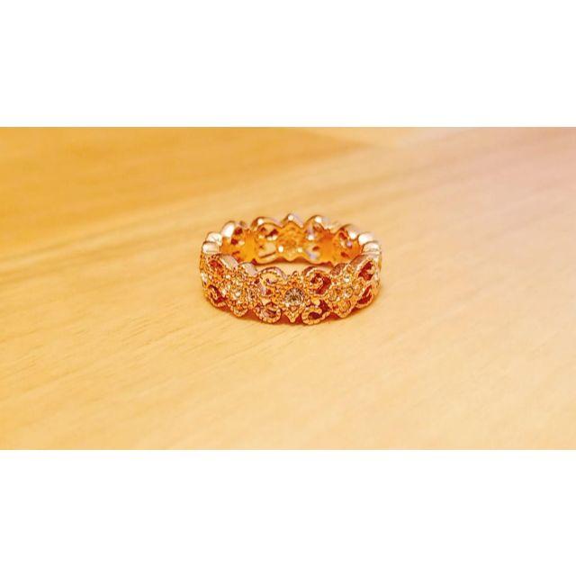【韓国】PINK GOLDジュエルリング レディースのアクセサリー(リング(指輪))の商品写真