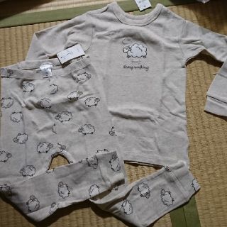 ベビーギャップ(babyGAP)の新品 100cm GAP 長袖パジャマ ルームウェア ひつじ(パジャマ)