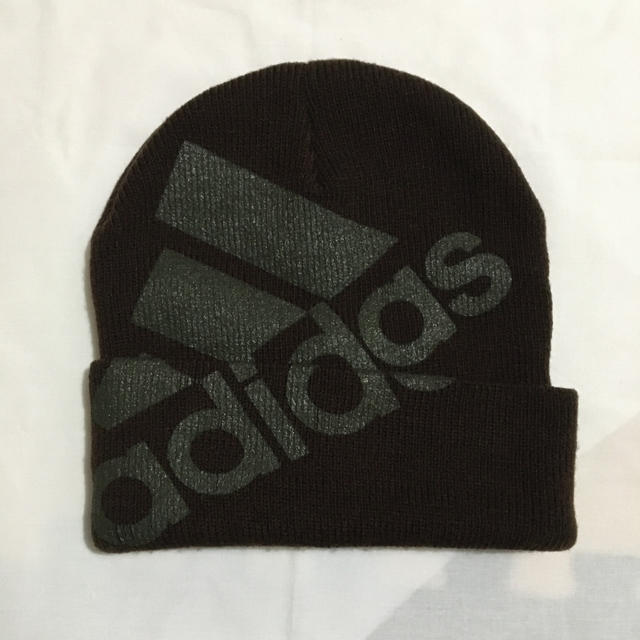 adidas(アディダス)の♦値下げ♦adidas ニット帽(ダークブラウン) レディースの帽子(ニット帽/ビーニー)の商品写真