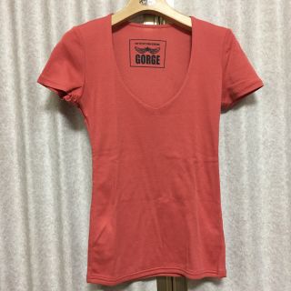 ゴージ(GORGE)のGORGE サーモンピンク(オレンジ) Tシャツ M(Tシャツ(半袖/袖なし))