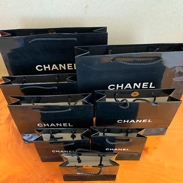 CHANEL(シャネル)のシャネル　ショップ袋　ブラック8点 レディースのバッグ(ショップ袋)の商品写真