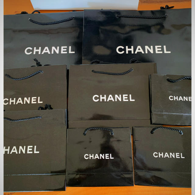 CHANEL(シャネル)のシャネル　ショップ袋　ブラック8点 レディースのバッグ(ショップ袋)の商品写真