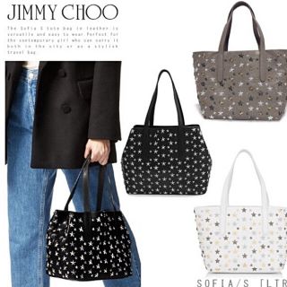 ジミーチュウ(JIMMY CHOO)のJIMMY CHOO SOFIA BLACK× METALLIC MIX(トートバッグ)