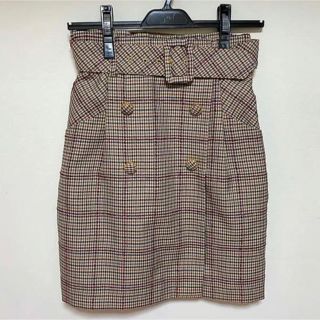 ウィルセレクション(WILLSELECTION)のWILLSELECTION チェック 美品 スカート(ひざ丈スカート)