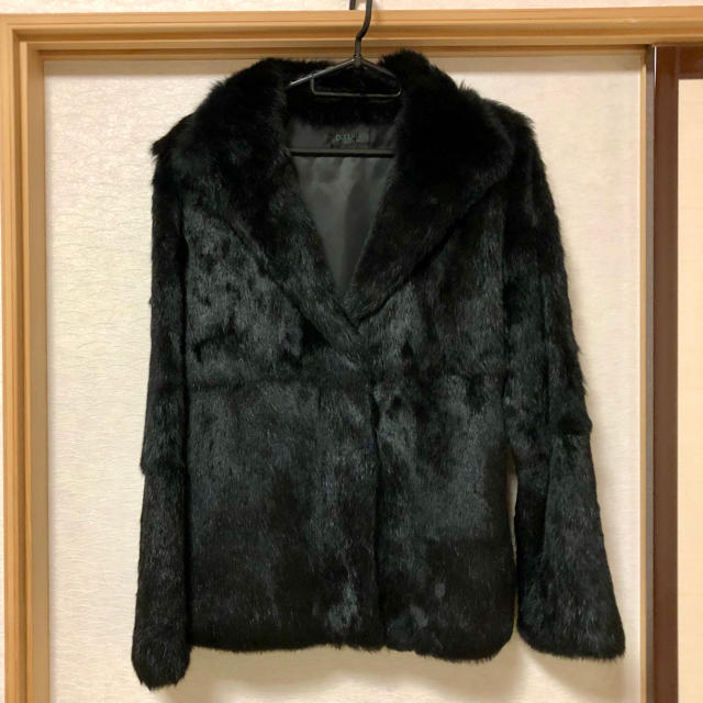 【希少】韓国製 Real Fur 高級毛皮 ラビットファー ロングコート