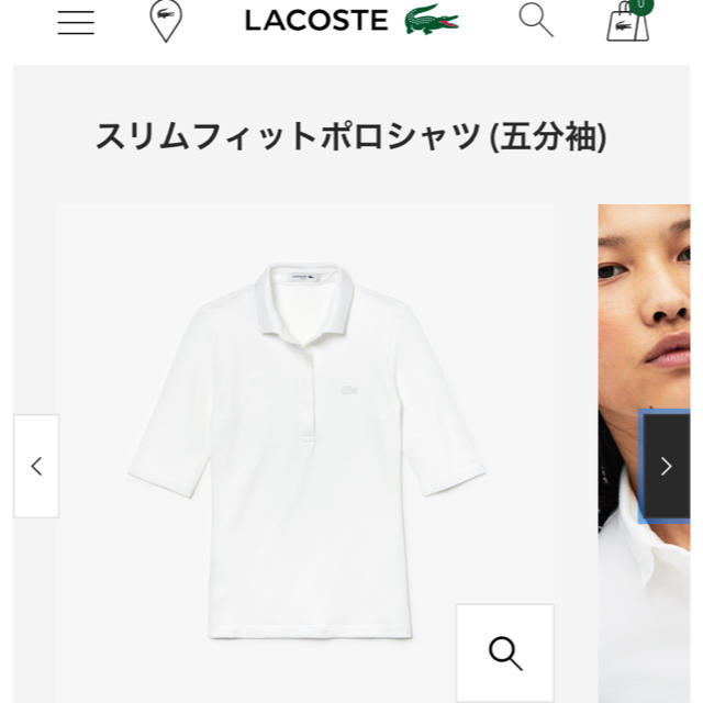 LACOSTE(ラコステ)のLACOSTE♦︎ラコステ♦︎五分袖レディースポロシャツ白 レディースのトップス(ポロシャツ)の商品写真