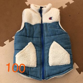 チャンピオン(Champion)のチャンピオン ボア ベスト デニム 100 ダウンベスト(ジャケット/上着)