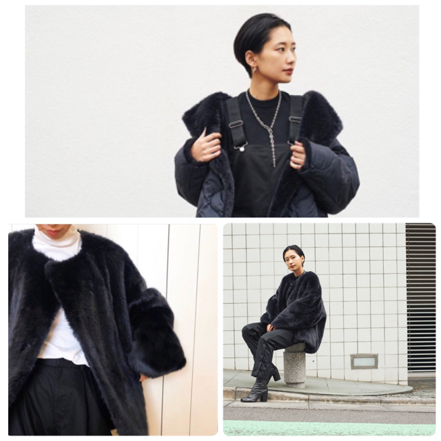 HYKE - 新品✨HYKE×Edition✨キルティングファーコート🖤レア HYKE - 新品✨HYKE×Edition✨キルティングファーコート🖤レア