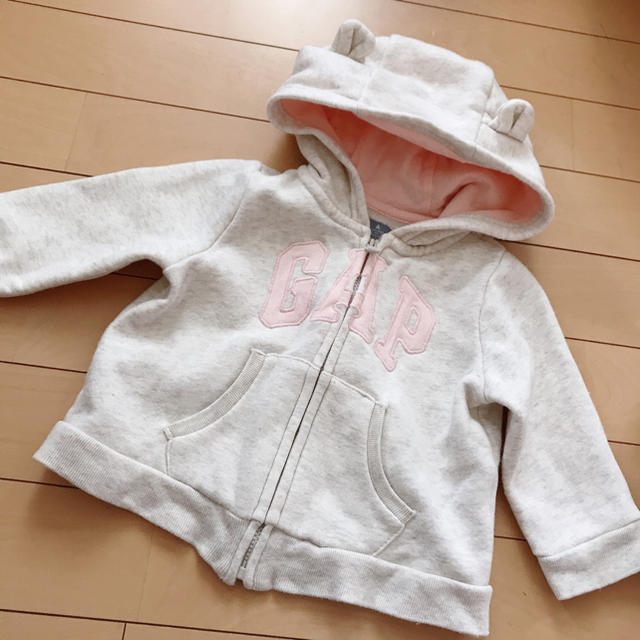 babyGAP(ベビーギャップ)のbabyGAP スウェット セットアップ  耳付きパーカー キッズ/ベビー/マタニティのベビー服(~85cm)(トレーナー)の商品写真