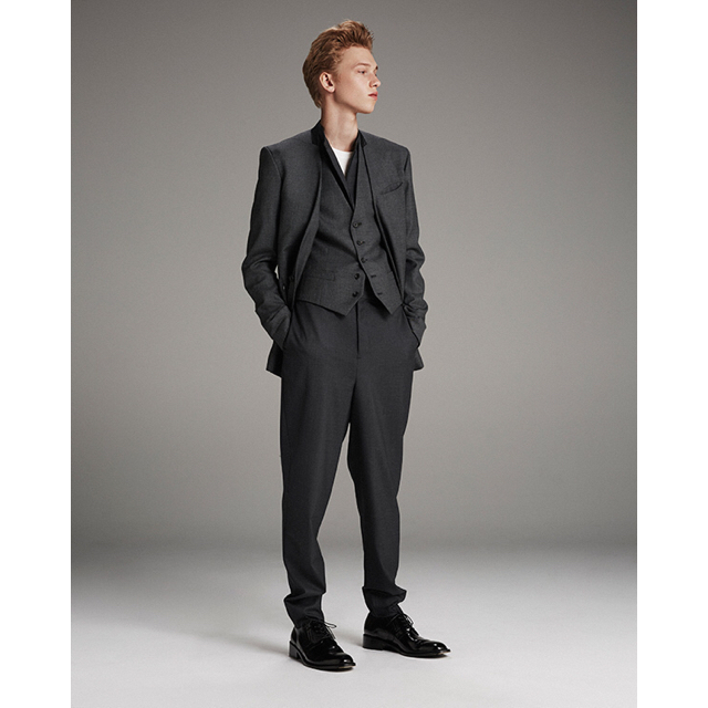 新品】17aw ato ウールシャークスキンカラーレスジャケット 贅沢屋の