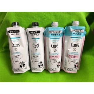 キュレル(Curel)のキュレル シャンプー ＆ コンディショナー つめかえ用 340ml ４個(シャンプー)