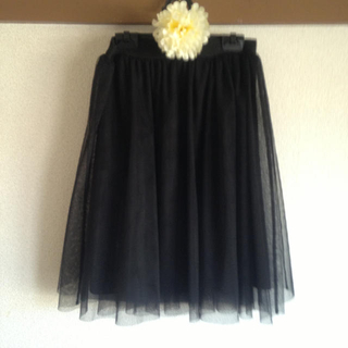ジャイロ(JAYRO)のチュールスカート黒(ひざ丈スカート)