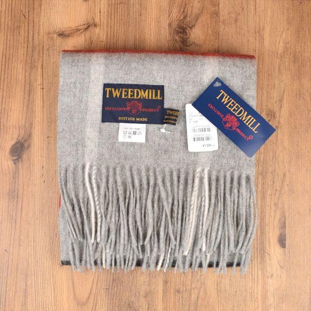 TWEEDMILL(ツイードミル)の新品 TWEEDMILL イギリス製 英国ウール チェック柄 ストール マフラー レディースのファッション小物(マフラー/ショール)の商品写真