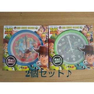 トイストーリー(トイ・ストーリー)の★売りつくしsale★トイストーリー4★LEDネオンクロック・2個セット(掛時計/柱時計)