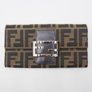 フェンディ(FENDI)のフェンディ FENDI ズッカ柄 未使用極美品 長財布 キャンパス レディース (財布)