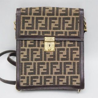 フェンディ(FENDI)のフェンディ FENDI ズッカ柄 斜め掛け ショルダーバック キャンパス レディ(ショルダーバッグ)