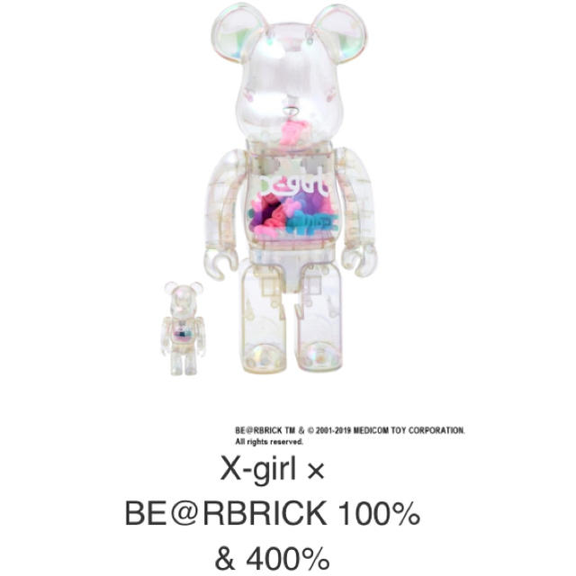 x-girl be@rbrick ベアブリック 100% & 400%おもちゃ/ぬいぐるみ