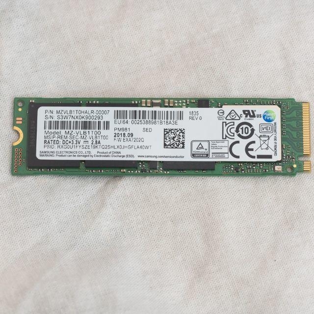☆SAMSUNG MZVLB1T0HALR M.2 NVMe 1TB その2 SIntbHJ8qV ...