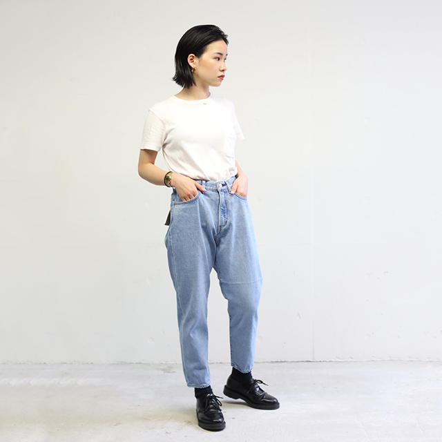 YAECA(ヤエカ) クロップドテーパードデニム -14oz ONE WASH