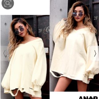 アナップ(ANAP)のR.S.Nmama様専用　ANAP アナップ　裏起毛ダメージオフショルチュニック(チュニック)