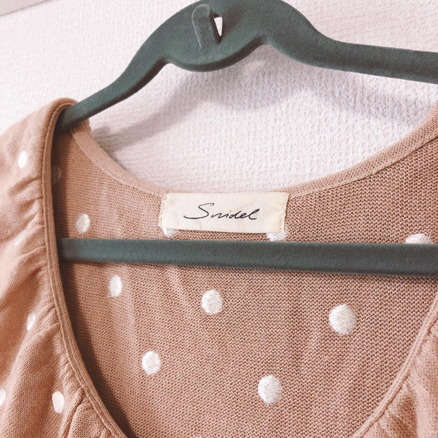 SNIDEL(スナイデル)のsnidel ドット刺繍半袖ニット レディースのトップス(ニット/セーター)の商品写真