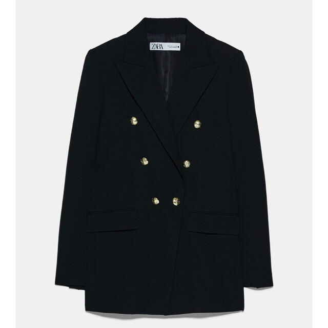 ZARA - ZARA ボタン留めブレザー ゴールドボタン Lサイズの通販 ZARA - ZARA ボタン留めブレザー ゴールドボタン Lサイズの通販