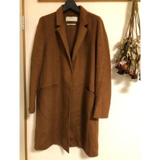 ザラ(ZARA)のZARA チェスターコート ロングコート  ブラウン(ロングコート)