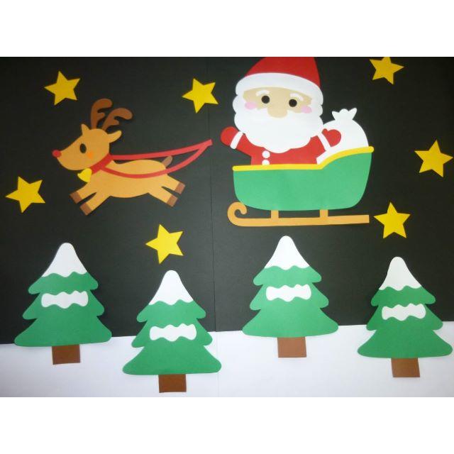 壁面飾り♪ １２月／クリスマス♪ サンタ＆トナカイ♪の通販 by IORI's shop｜ラクマ