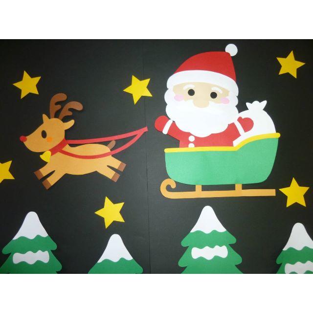 壁面飾り♪ １２月／クリスマス♪ サンタ＆トナカイ♪の通販 by IORI's shop｜ラクマ