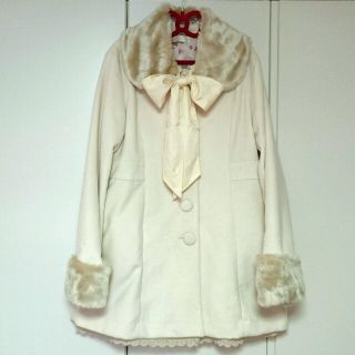 ユメテンボウ(夢展望)のお取置中♡後ろりぼんファー付き姫コート(ロングコート)