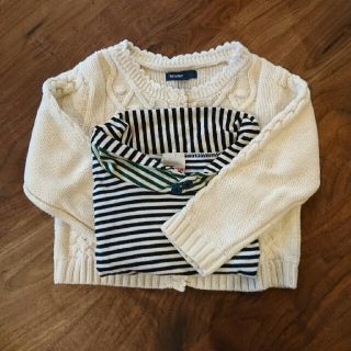 ベビーギャップ(babyGAP)の☆かんちゃんパンダさん専用☆ babyGap カーディガン&ボーダートップス(カーディガン)