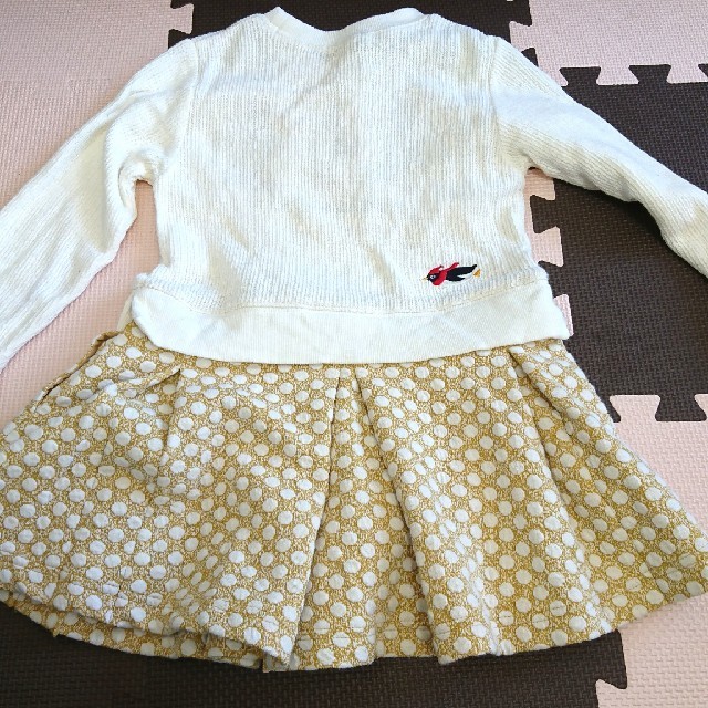 kladskap(クレードスコープ)の【中古】クレードスコープ ペンギンワンピース100 キッズ/ベビー/マタニティのキッズ服女の子用(90cm~)(ワンピース)の商品写真