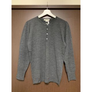 ジョンスメドレー(JOHN SMEDLEY)のコール様専用 JOHN SMEDLEY HENLEY NECK CHARCOAL(ニット/セーター)