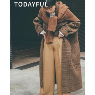 トゥデイフル(TODAYFUL)の TODAYFUL Over Check Coat 38(ロングコート)