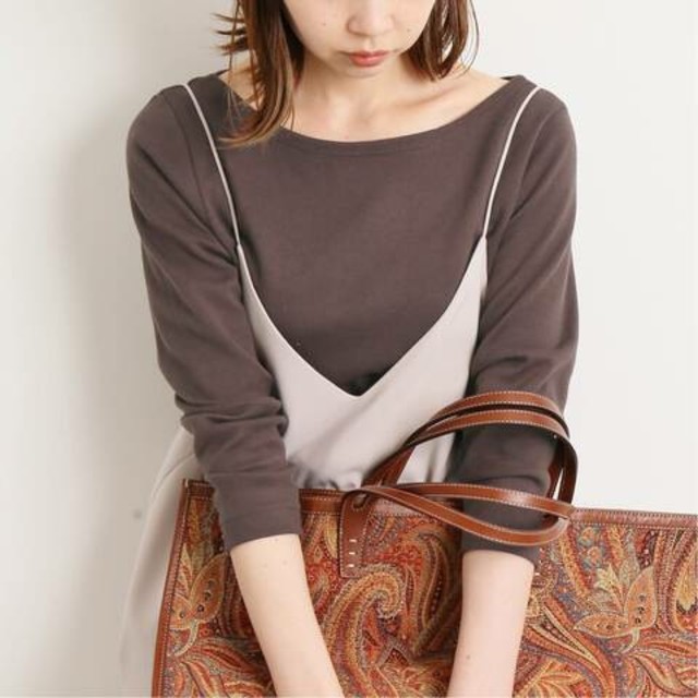 IENA(イエナ)のイエナ AURALEE*IENA 別注ボートネックTシャツ レディースのトップス(カットソー(長袖/七分))の商品写真