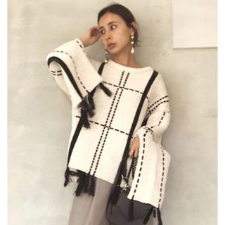 アメリヴィンテージ(Ameri VINTAGE)のAmeri vintage ホワイトニット完売商品(ニット/セーター)