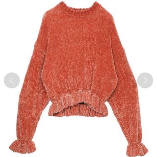 アメリヴィンテージ(Ameri VINTAGE)のCHIBI FRILL CHENILLE KNIT ♡(ニット/セーター)