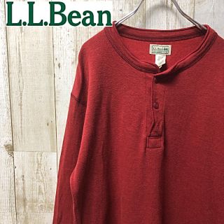 エルエルビーン(L.L.Bean)のLLBean エルエルビーン ヘンリーネック 長袖シャツ ロンT バーガンディ (Tシャツ/カットソー(七分/長袖))