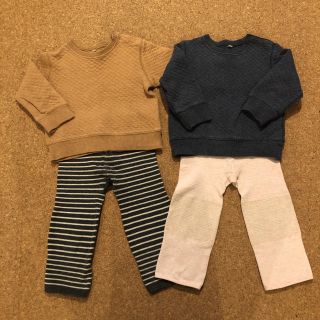 ムジルシリョウヒン(MUJI (無印良品))の柚子にゃんこ様専用    無印トレーナー&パンツ  セットアップ 80 90(トレーナー)